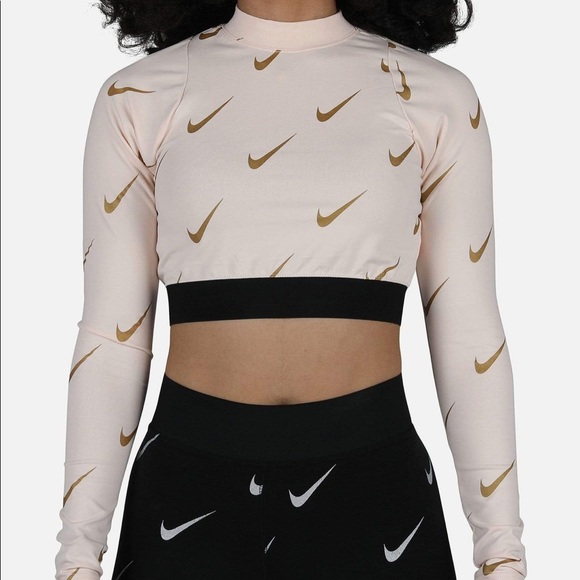 nike metallic crop top